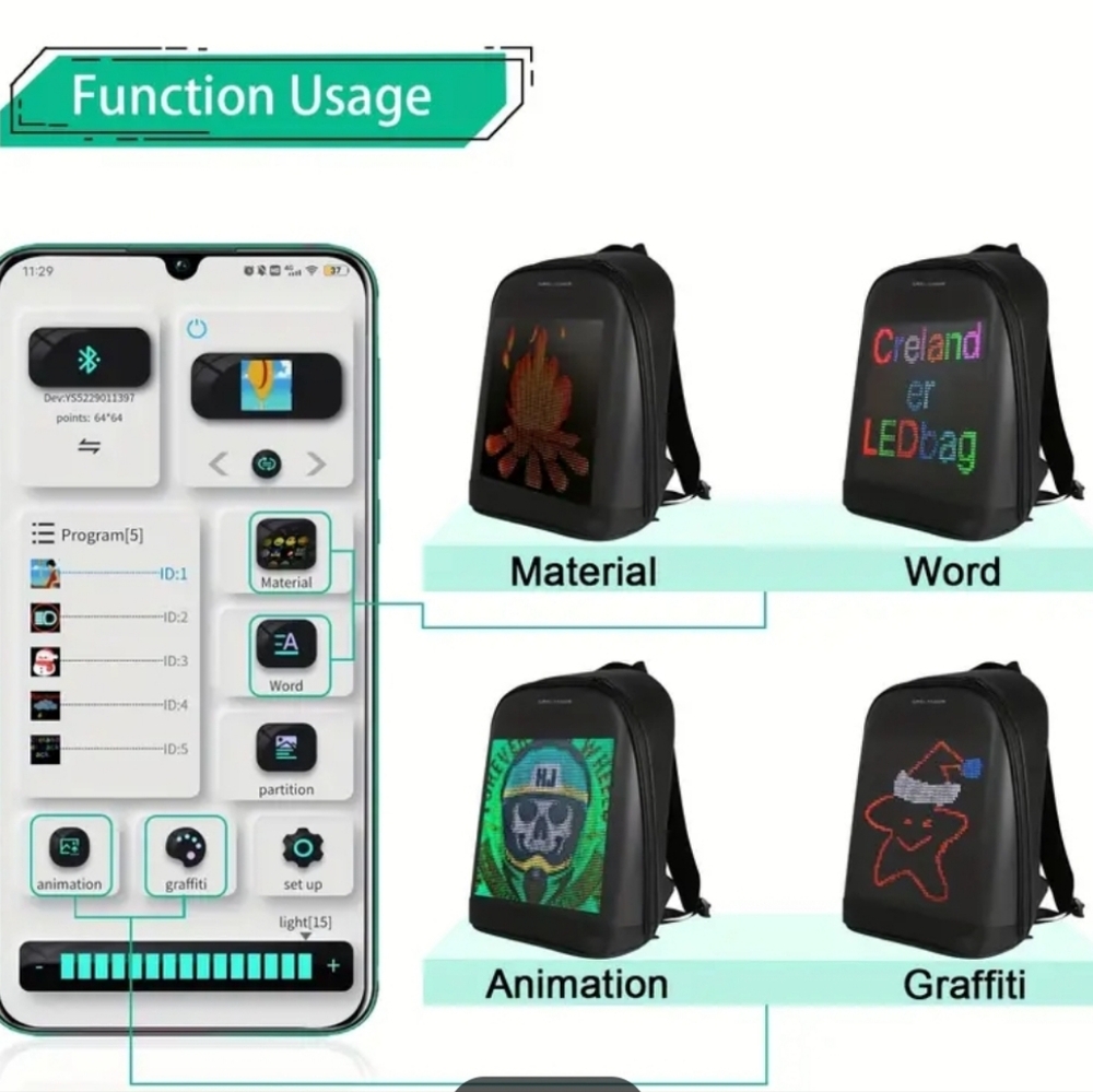 NEW LED Backpack! - Picture 6 of 13